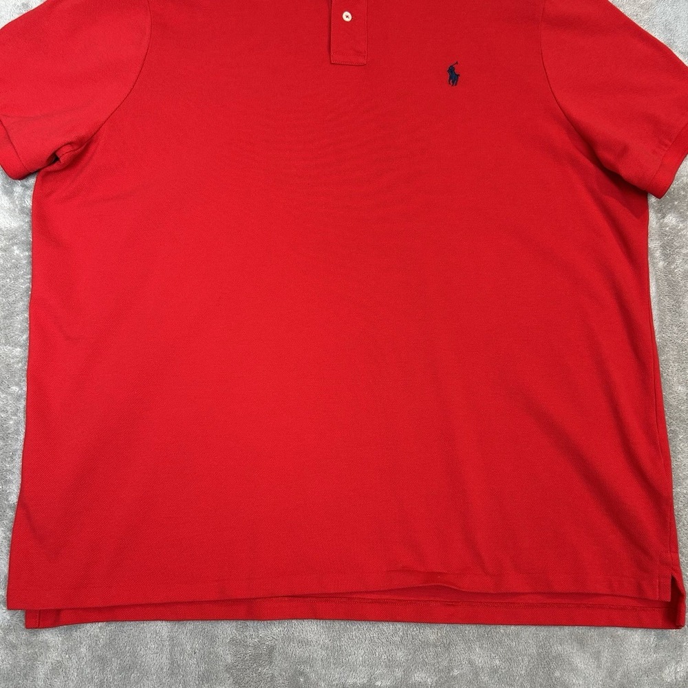 Polo Ralph Lauren Men's Big Tall 2XL Red Short Sleeve Classic Fit Polo Shirt - Picture 7 of 16